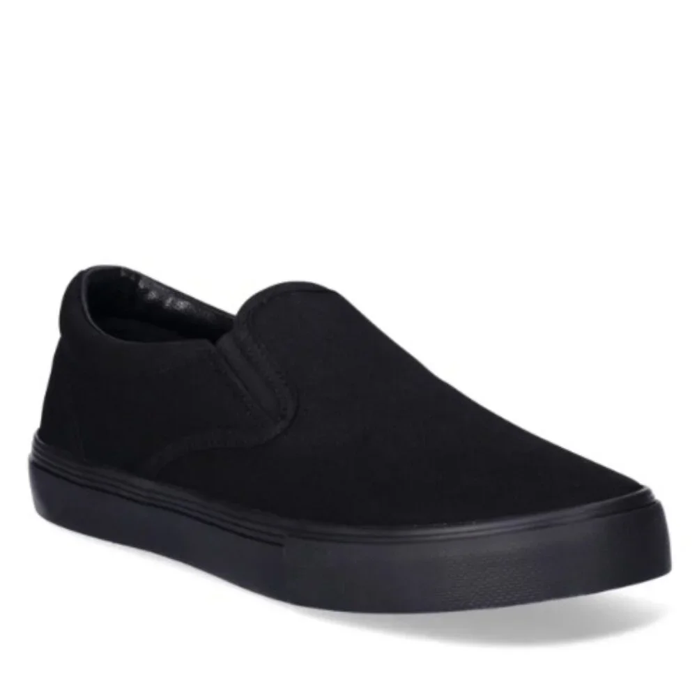 NWT No Boundaries Women's Twin Gore Canvas Slip On Sneakers, Memory Foam
